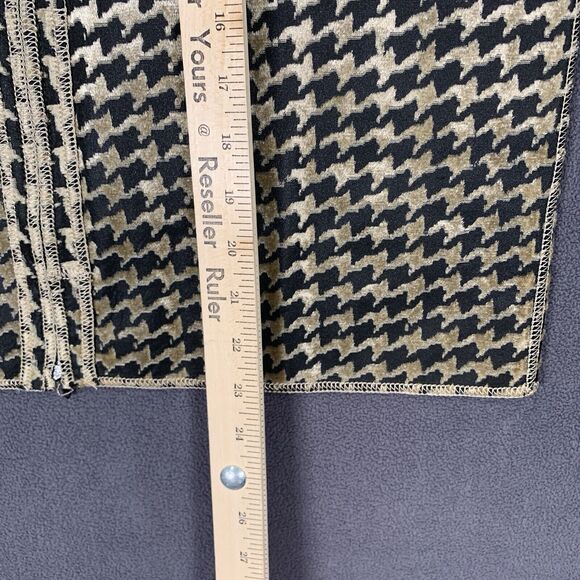 Vintage Houndstooth Skirt S Leather Reversble Rare Unique Bohochic Avante Garde* - Picture 7 of 8